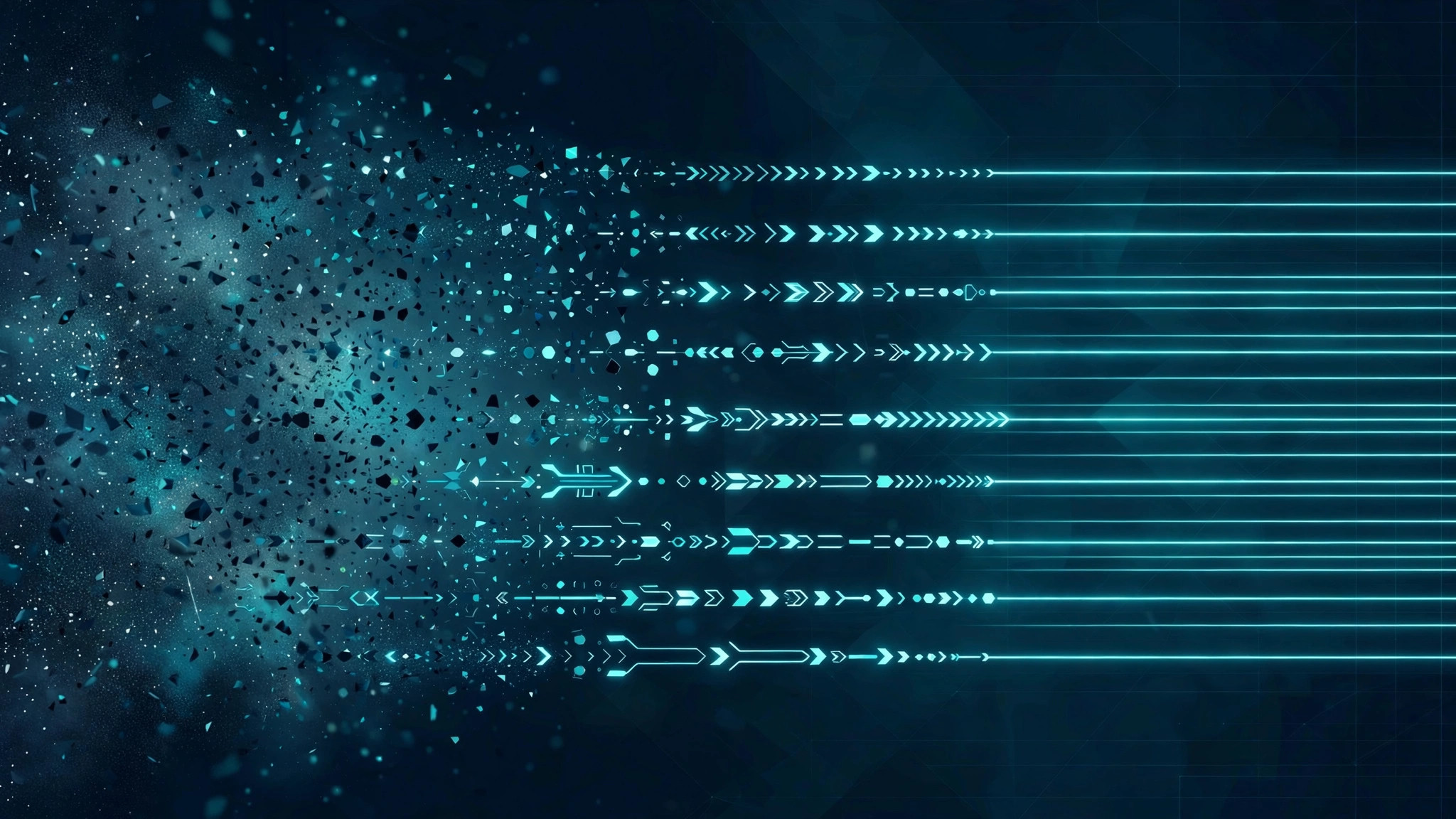 Mercury 3 diffusion LLM: parallel token streams converging from noise into organized output